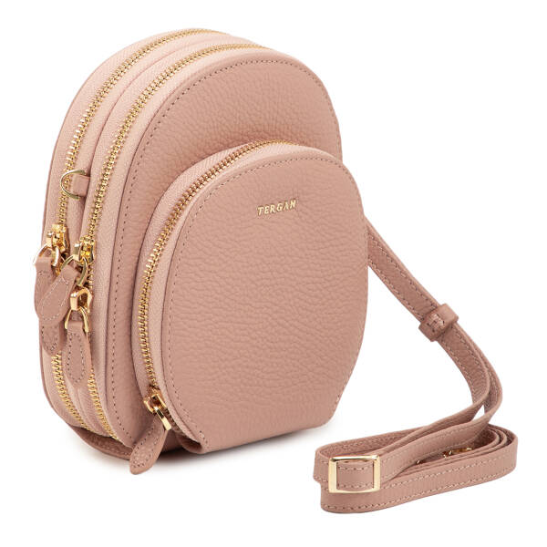 Pudra Hakiki Deri Kadın Çapraz Askılı Çanta - S26Y1BC80430-S94 - 2