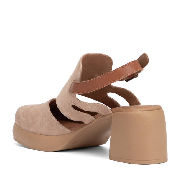 Pudra Hakiki Süet Deri Kadın Sandalet - K26Y1SN68553-A47 - 4