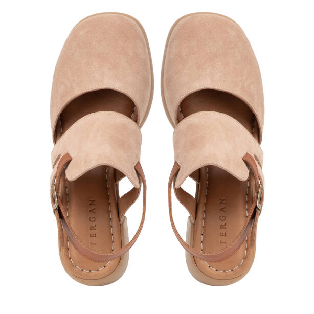 Pudra Hakiki Süet Deri Kadın Sandalet - K26Y1SN68553-A47 - 5
