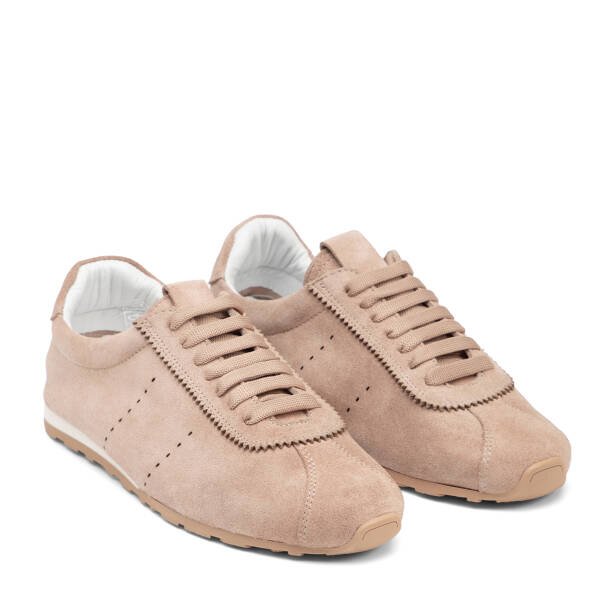 Pudra Hakiki Süet Deri Kadın Sneaker - K25I1AY68063-A47 - 2