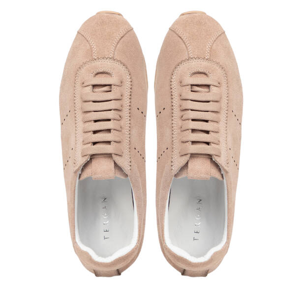 Pudra Hakiki Süet Deri Kadın Sneaker - K25I1AY68063-A47 - 5