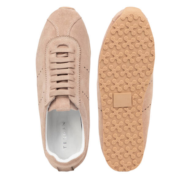 Pudra Hakiki Süet Deri Kadın Sneaker - K25I1AY68063-A47 - 6