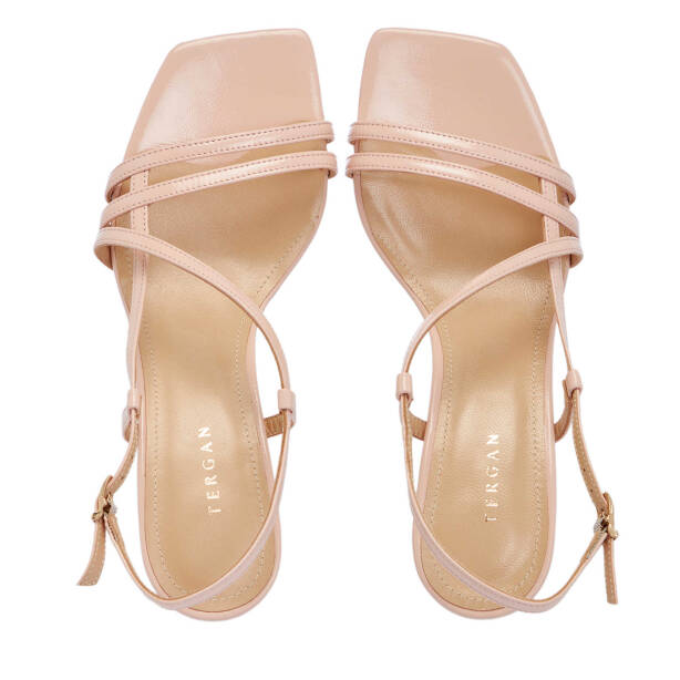 Pudra Hakiki Rugan Deri Kadın Topuklu Ayakkabı - K25Y1AY67806-B0E - 5