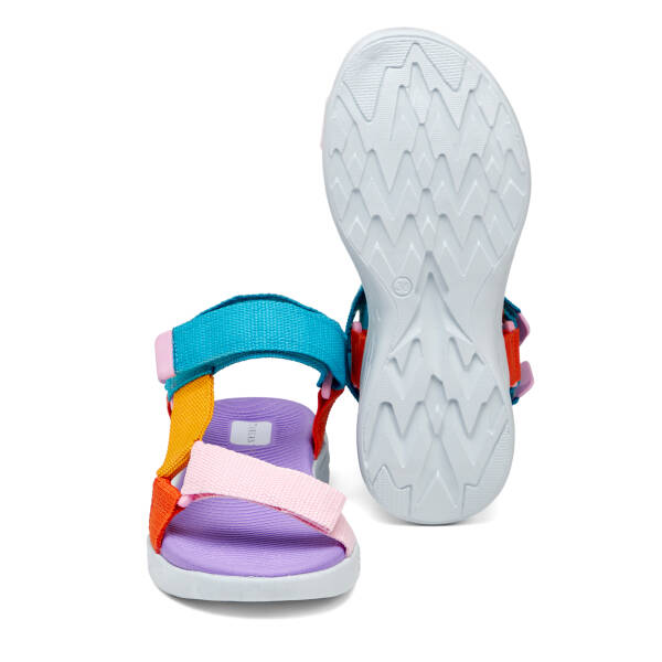 Renkli Tekstil Kadın Sandalet - K25Y1SN67866-U5P - 4