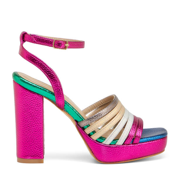 Renkli Vegan Kadın Topuklu Ayakkabı - K25Y1AY67829-U4W - 1