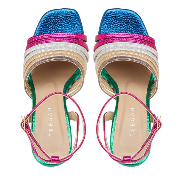 Renkli Vegan Kadın Topuklu Ayakkabı - K25Y1AY67829-U4W - 5