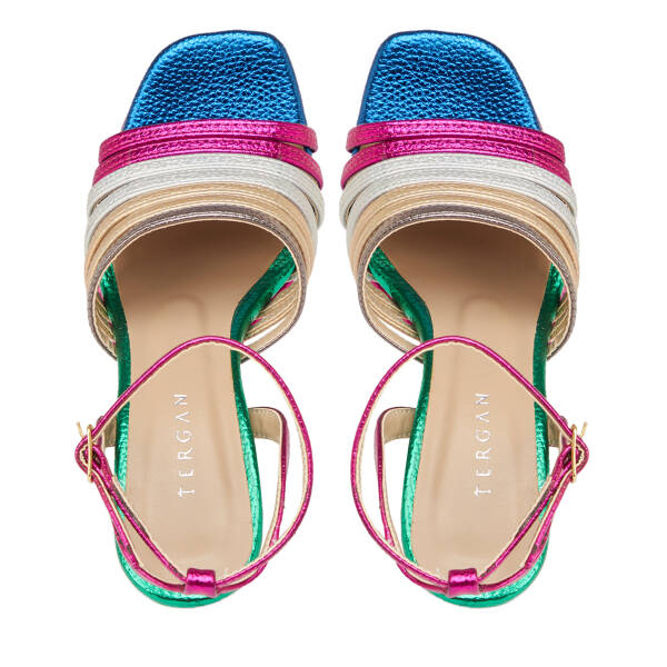 Renkli Vegan Kadın Topuklu Ayakkabı - K25Y1AY67829-U4W - 5