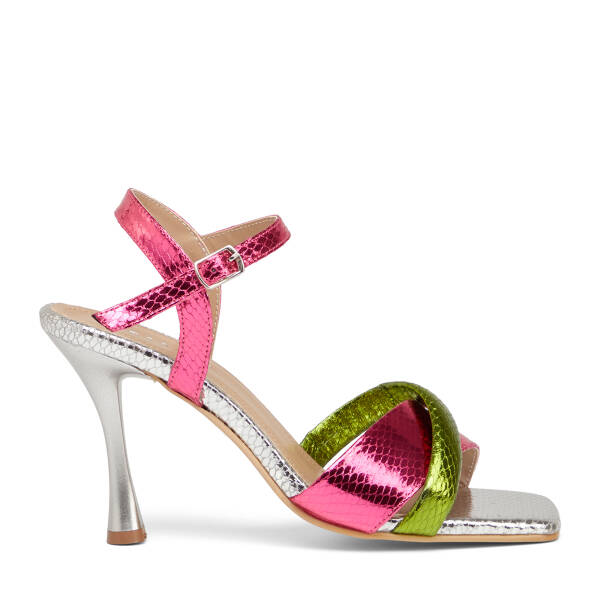 Renkli Vegan Kadın Topuklu Ayakkabı - K25Y1AY67830-U4W - 1