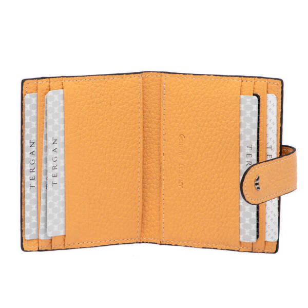 Sarı Deri Erkek Kredi Kartlık - S1KK00001617-H28 - 2