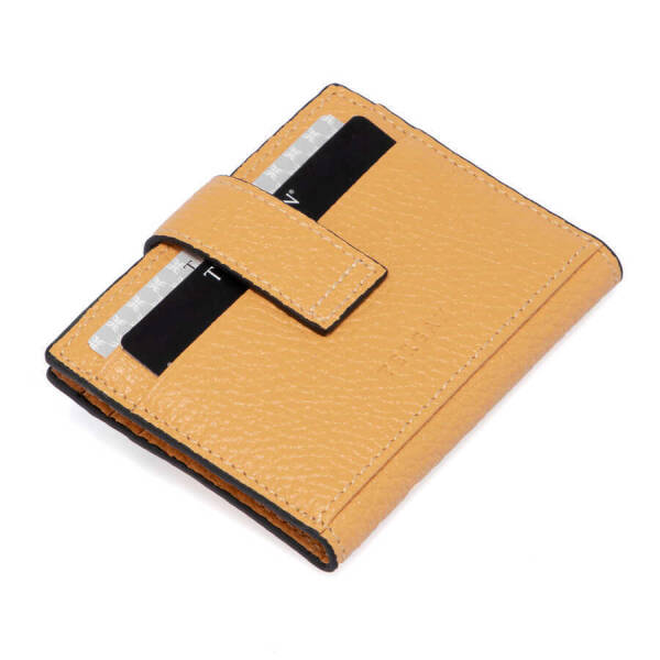 Sarı Deri Erkek Kredi Kartlık - S1KK00001617-H28 - 3