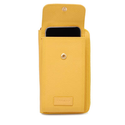 Sarı Deri Kadın Çapraz Askılı Çanta - S23K1BC05810-H28 - 3