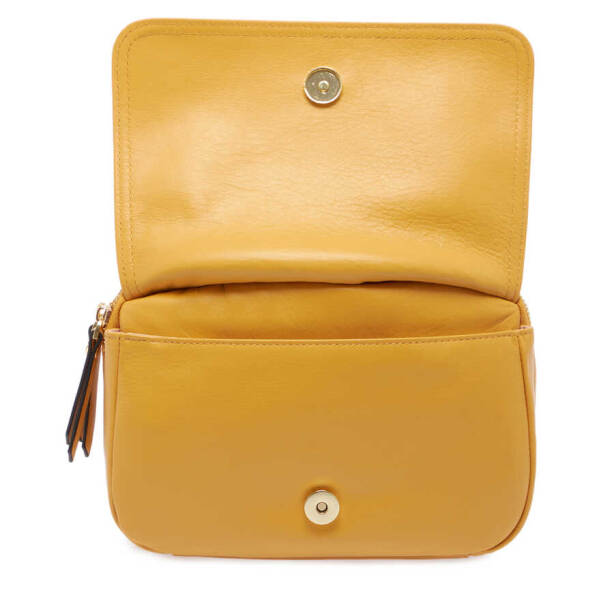 Sarı Deri Kadın Çapraz Askılı Çanta - S23K1BC80167-E96 - 4