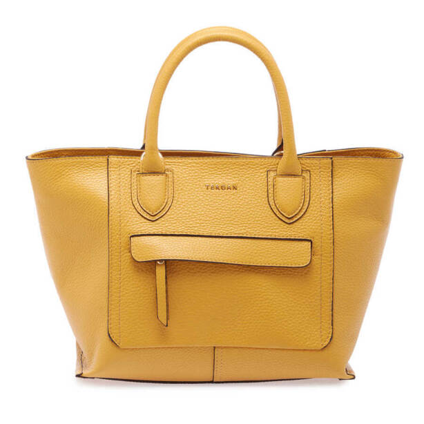 Sarı Hakiki Deri Kadın Çapraz Askılı Çanta - S24Y1BC80283-H28 - 1