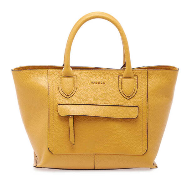 Sarı Hakiki Deri Kadın Çapraz Askılı Çanta - S24Y1BC80283-H28 - 1