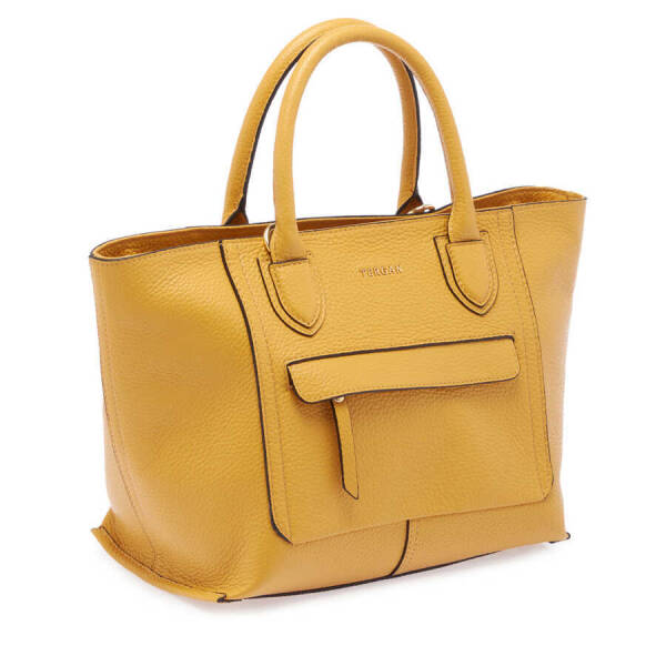 Sarı Hakiki Deri Kadın Çapraz Askılı Çanta - S24Y1BC80283-H28 - 2