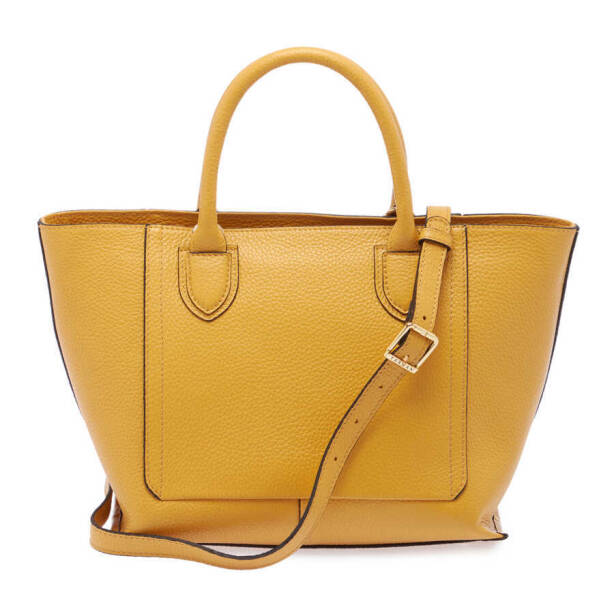 Sarı Hakiki Deri Kadın Çapraz Askılı Çanta - S24Y1BC80283-H28 - 3