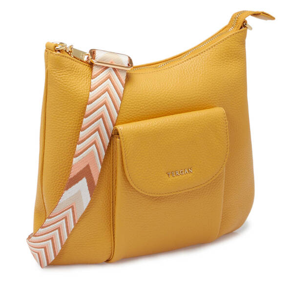 Sarı Deri Kadın Çapraz Askılı Çanta - S25Y1BC80409-H28 - 2