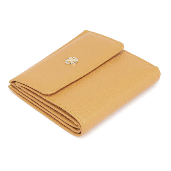Sarı Hakiki Deri Kadın Cüzdan - S1CB00005627-H28 - 1