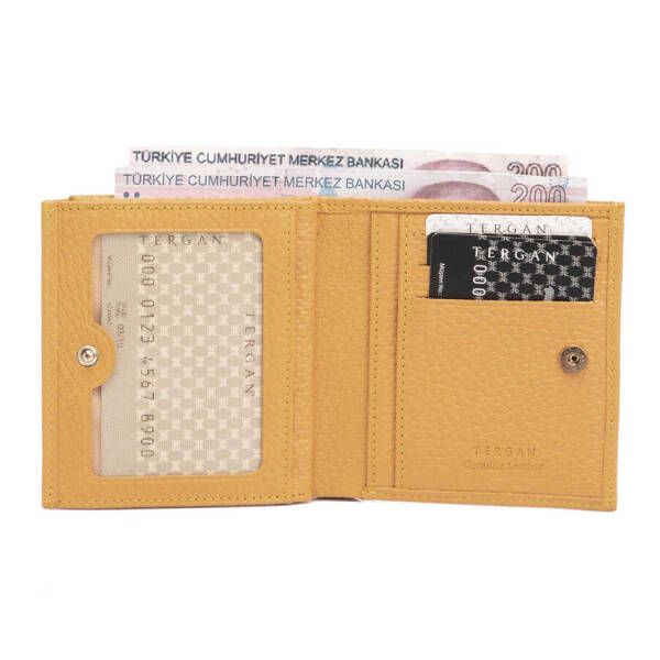 Sarı Hakiki Deri Kadın Cüzdan - S1CB00005627-H28 - 2