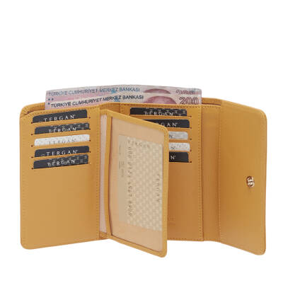 Sarı Deri Kadın Cüzdan - S1CB00005788-E96 - 3