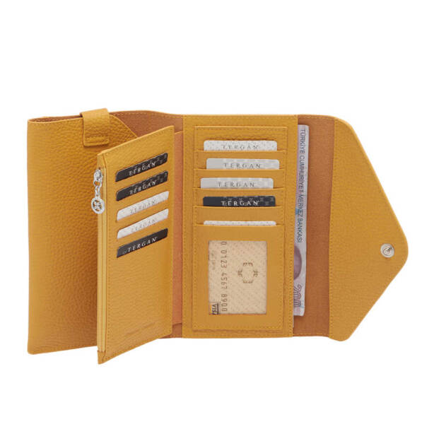 Sarı Deri Kadın Cüzdan - S1CB00005811-H28 - 4