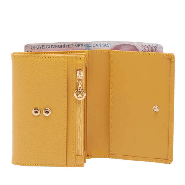 Sarı Deri Kadın Cüzdan - S1CB00005815-L6I - 2
