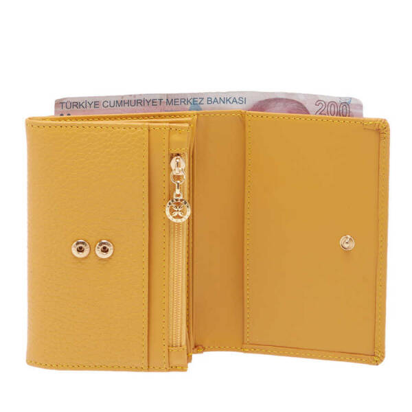 Sarı Deri Kadın Cüzdan - S1CB00005815-L6I - 2