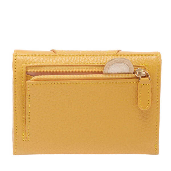 Sarı Deri Kadın Cüzdan - S1CB00005815-L6I - 4