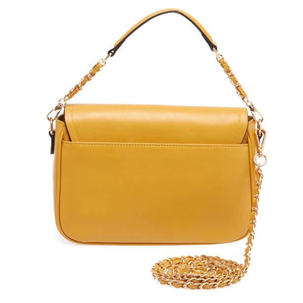 Sarı Deri Kadın El Çantası - S24Y1BC80075-E96 - Tergan