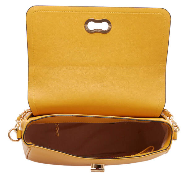 Sarı Deri Kadın El Çantası - S24Y1BC80075-E96 - Tergan