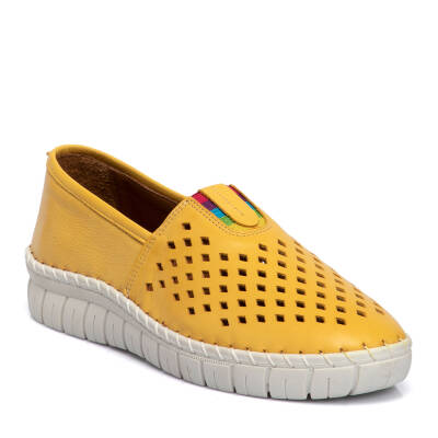  Sarı Deri Kadın Sneaker - K21I1AY65392-J63 