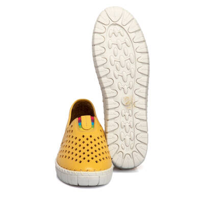  Sarı Deri Kadın Sneaker - K21I1AY65392-J63 - 4