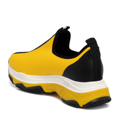  Sarı Deri-Tekstil Kadın Sneaker - K21I1AY65421-Q0A - 2