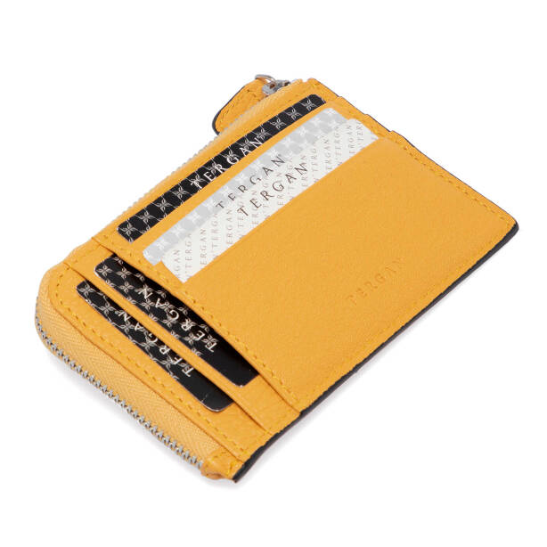 Sarı Hakiki Deri Unisex Kredi Kartlık - S1KK00000265-H28 