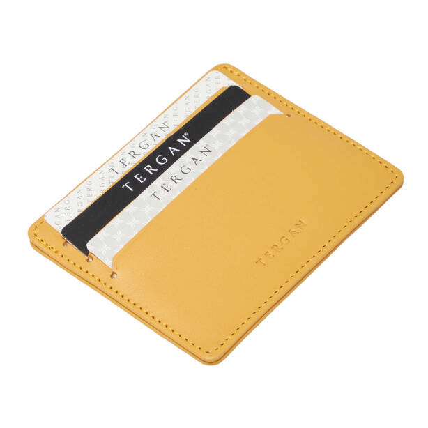 Sarı Hakiki Deri Unisex Kredi Kartlık - S1KK00001050-H5G 