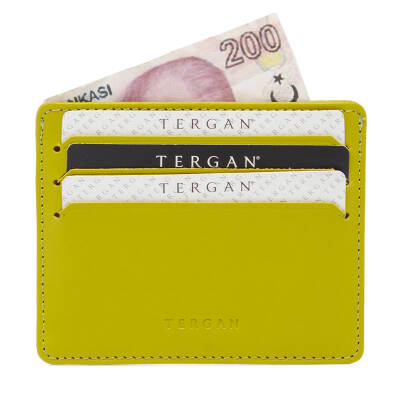  Sarı Deri Unisex Kredi Kartlık - S1KK00001050-T2K - 3