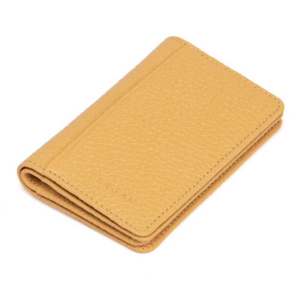 Sarı Hakiki Deri Unisex Kredi Kartlık - S1KK00001601-H28 - 1