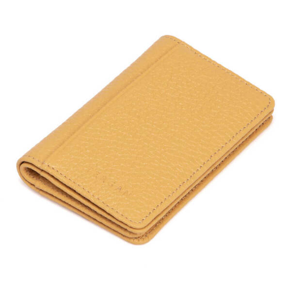 Sarı Hakiki Deri Unisex Kredi Kartlık - S1KK00001601-H28 - 1