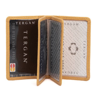 Sarı Deri Unisex Kredi Kartlık - S1KK00001601-H28 - 2