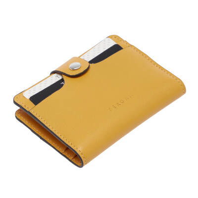  Sarı Deri Unisex Kredi Kartlık - S1KK00001653-H5G 