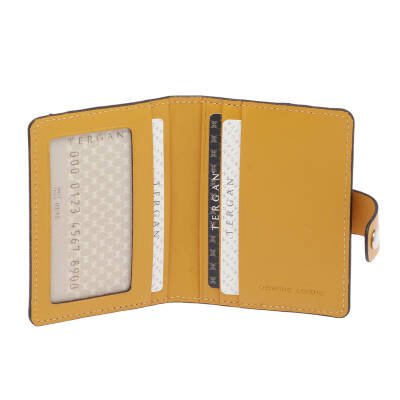 Sarı Deri Unisex Kredi Kartlık - S1KK00001653-H5G - 2