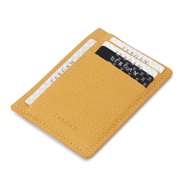 Sarı Deri Unisex Kredi Kartlık - S1KK00001676-H28 