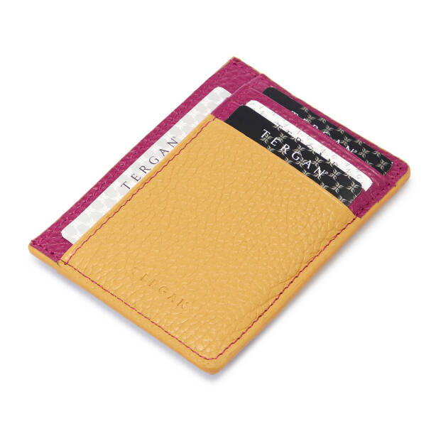 Sarı Deri Unisex Kredi Kartlık - S1KK00001676-V8F 