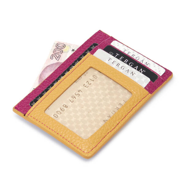 Sarı Deri Unisex Kredi Kartlık - S1KK00001676-V8F - 2