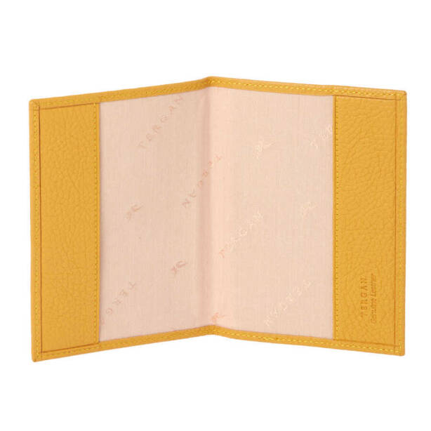 Sarı Hakiki Deri Unisex Pasaportluk - S1PS00001200-H28 - Tergan