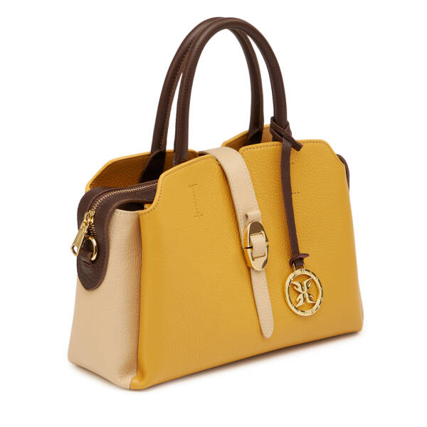 Sarı Hakiki Deri Kadın El Çantası - S26Y1BC80534-V3N - 2