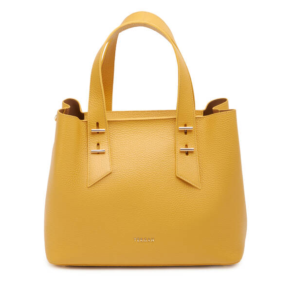 Sarı Hakiki Deri Kadın Omuz Çantası - S26Y1BC80485-H28 - 1