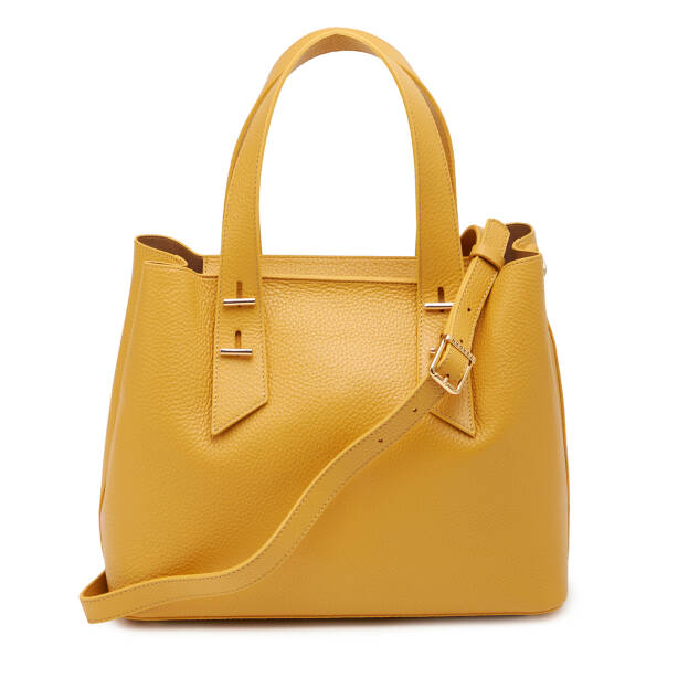 Sarı Hakiki Deri Kadın Omuz Çantası - S26Y1BC80485-H28 - 3
