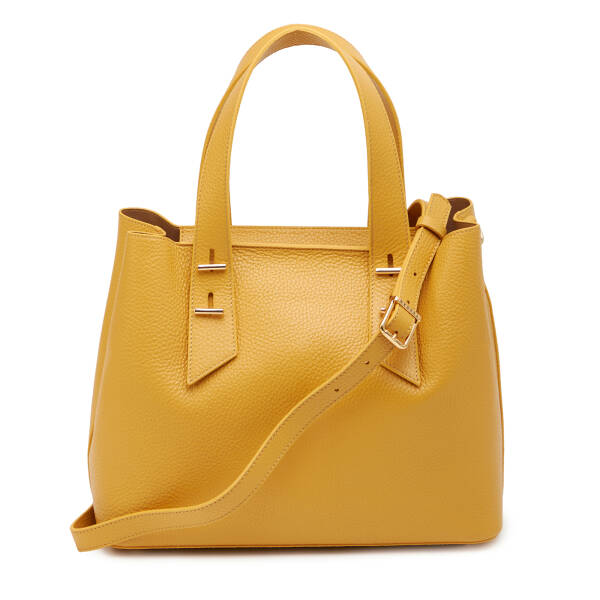 Sarı Hakiki Deri Kadın Omuz Çantası - S26Y1BC80485-H28 - 3