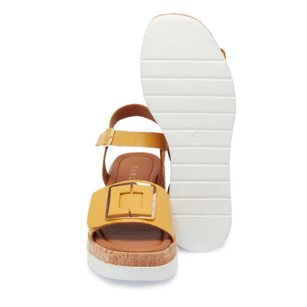 Sarı Hakiki Deri Kadın Sandalet - K26Y1SN68479-Q0I - 4